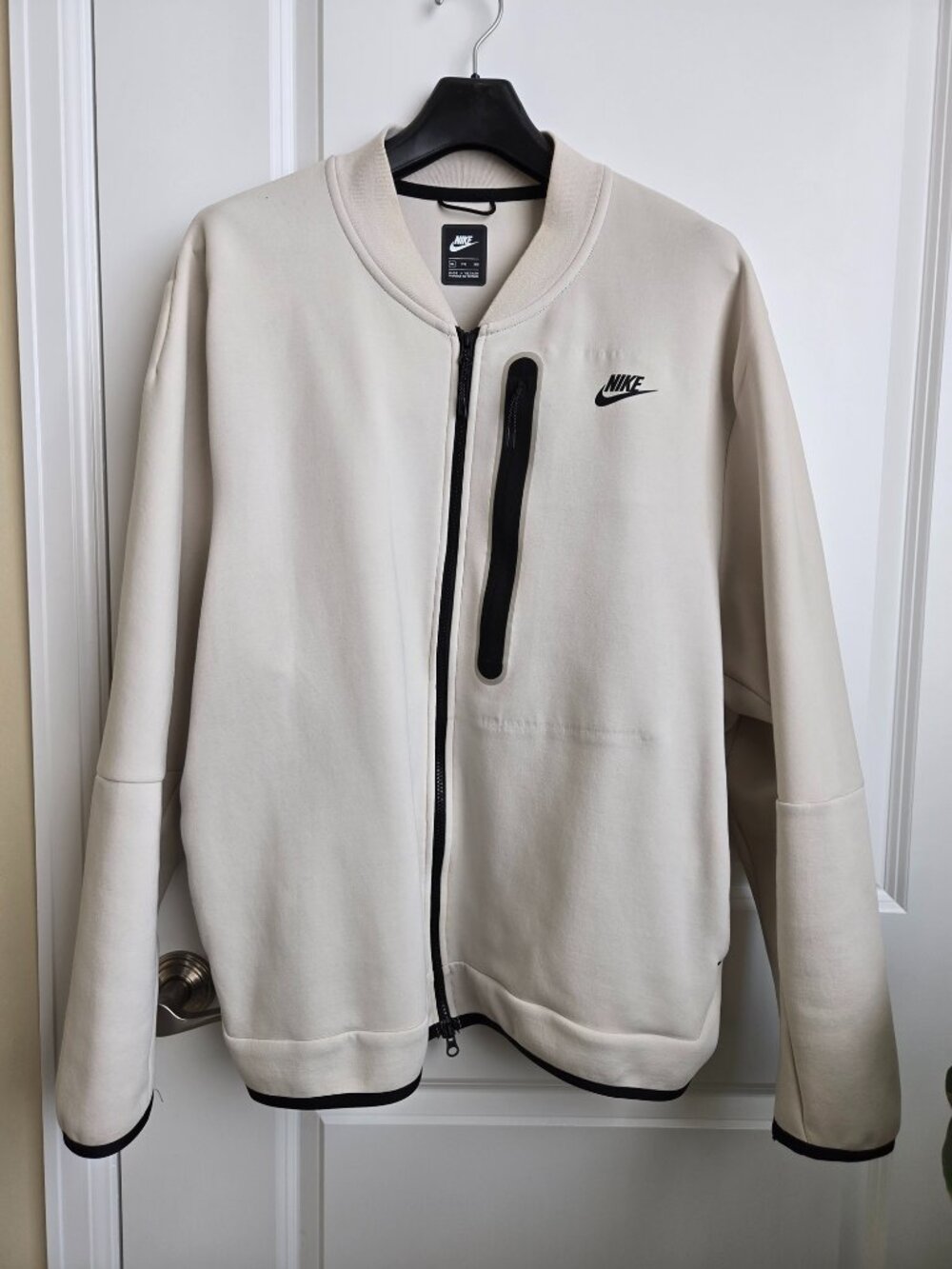 Nike Sportswear Tech Fleece Jacket Mens Size 3XL Light Bone Bomber CZ1797-072